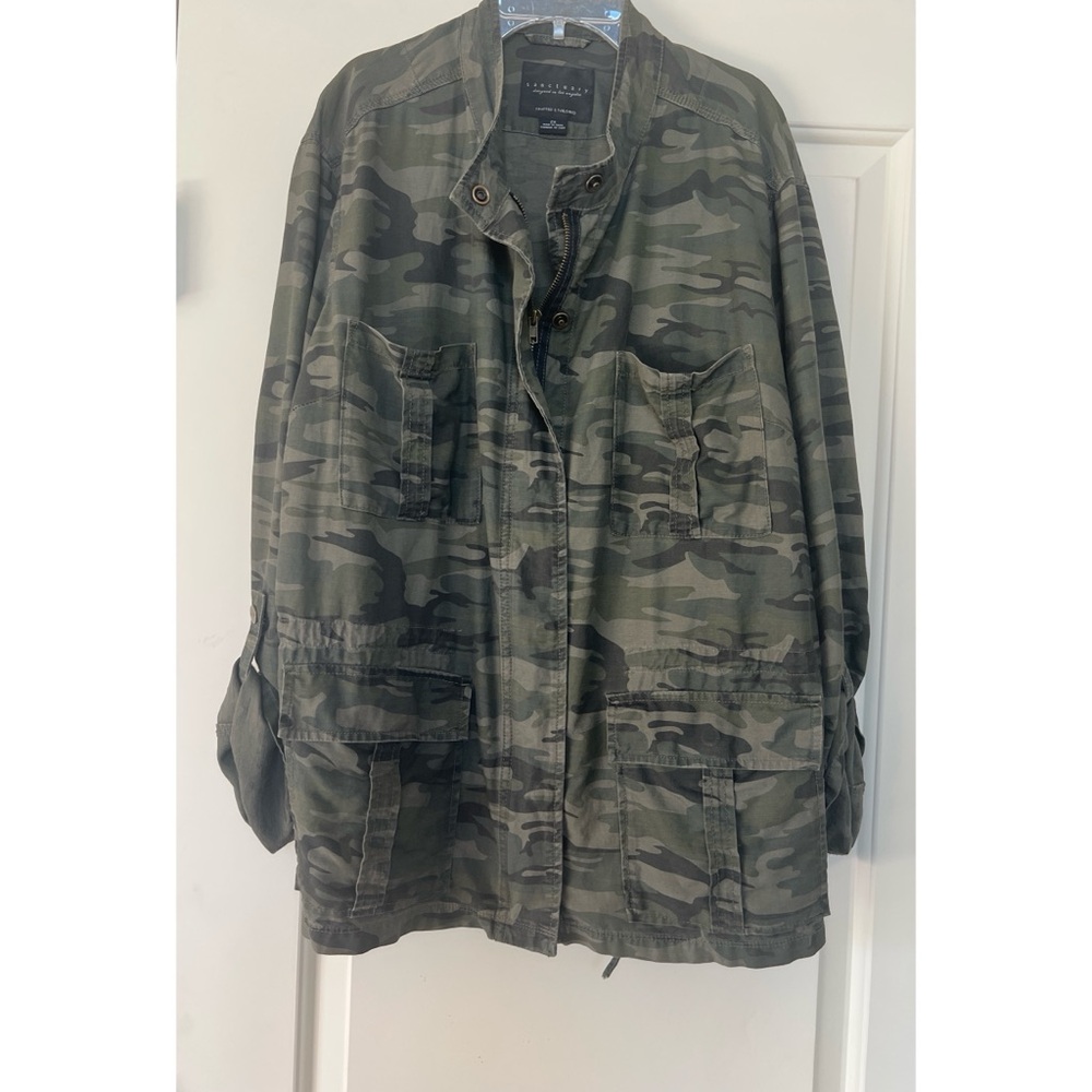 Sanctuary Green Utility Jacket Camouflage Style